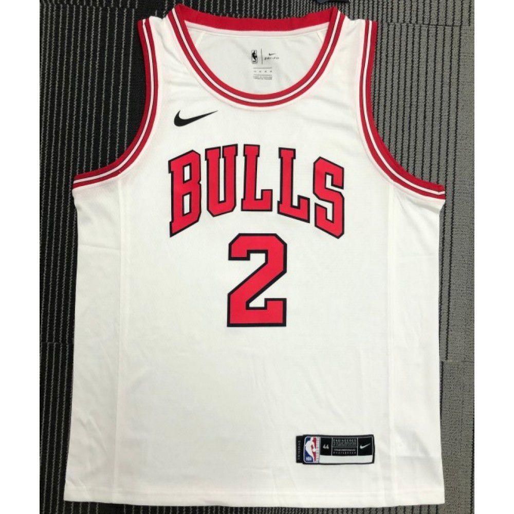 Men's Chicago Bulls Lonzo Ball #2 White Swingman Jersey - Association Edition-Pro Kit Vault | Brand New 26/27 Sports Jerseys
